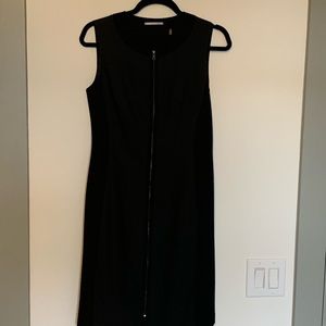 T Tahri- Black front zipper dress